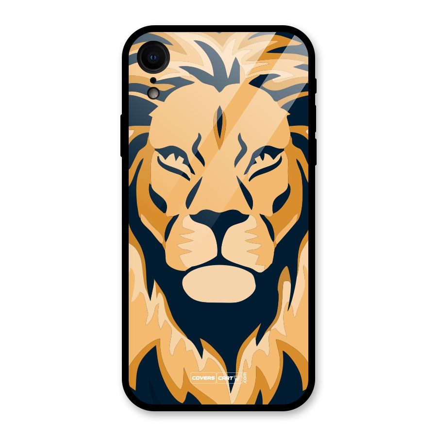 Designer Lion Glass Back Case for iPhone XR