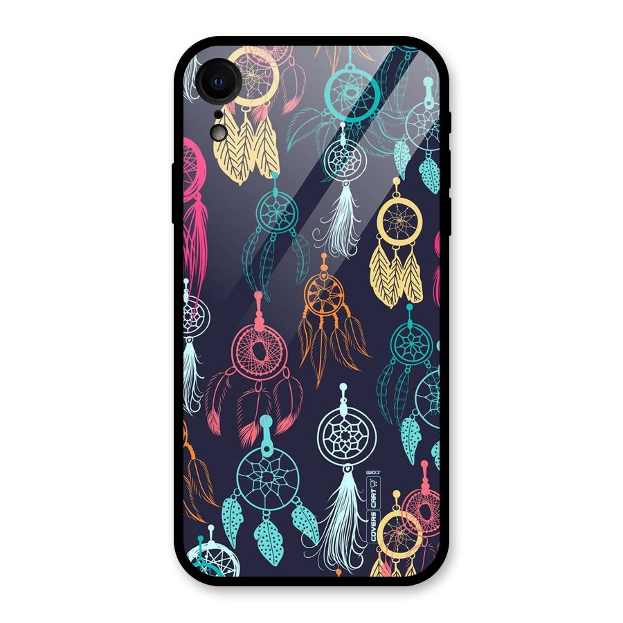 Dream Catcher Pattern Glass Back Case for iPhone XR