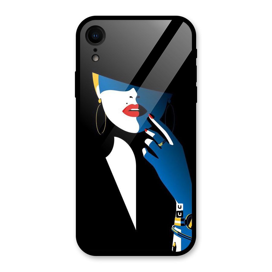 Elegant Woman Glass Back Case for iPhone XR