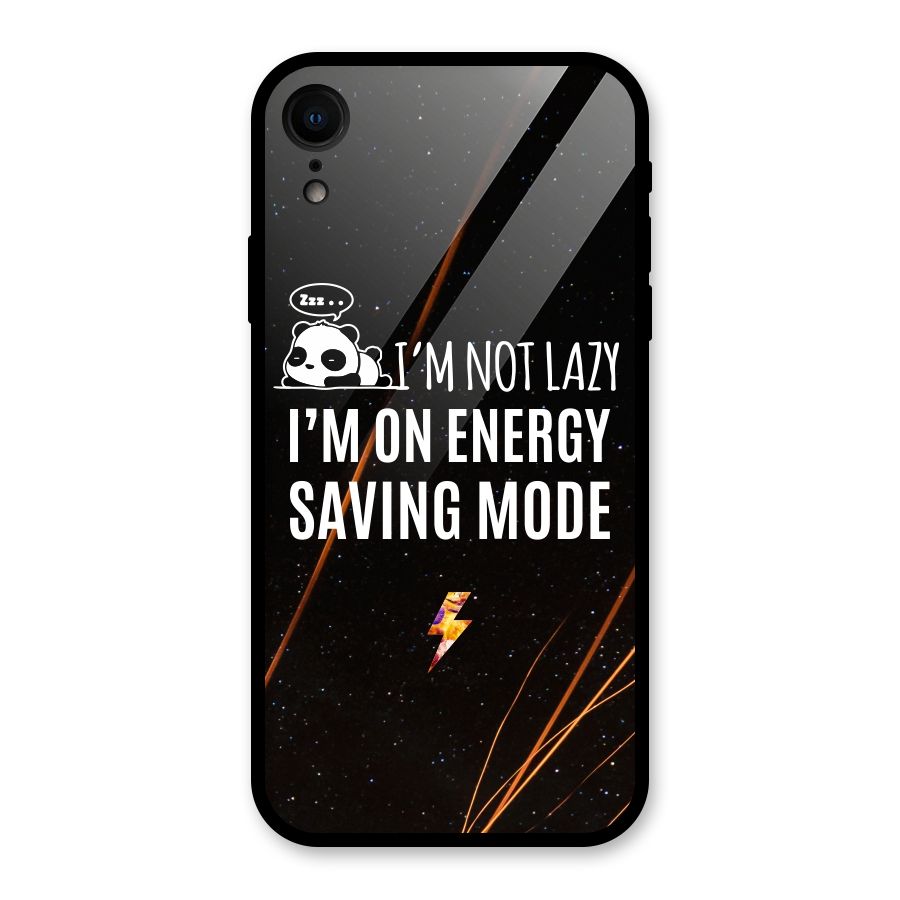 Energy Saving Mode Glass Back Case for iPhone XR