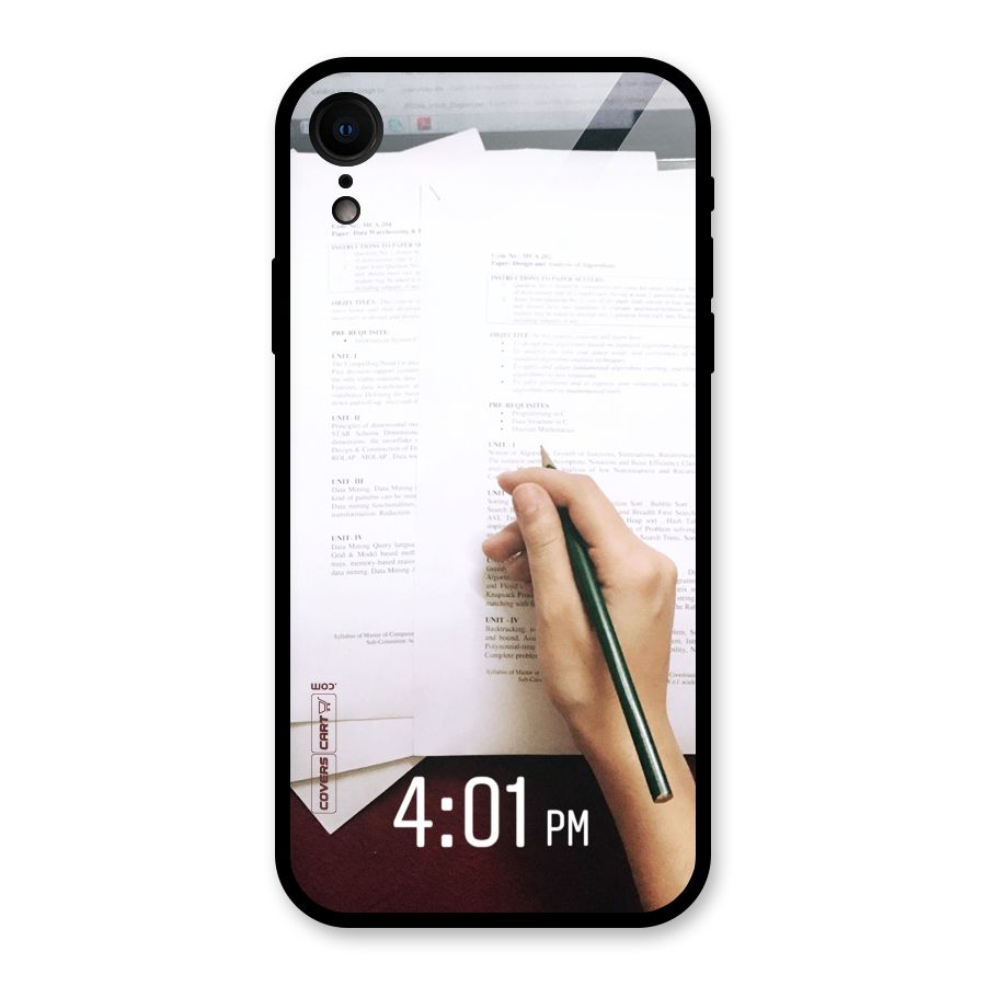 Exam Time Blues Glass Back Case for iPhone XR