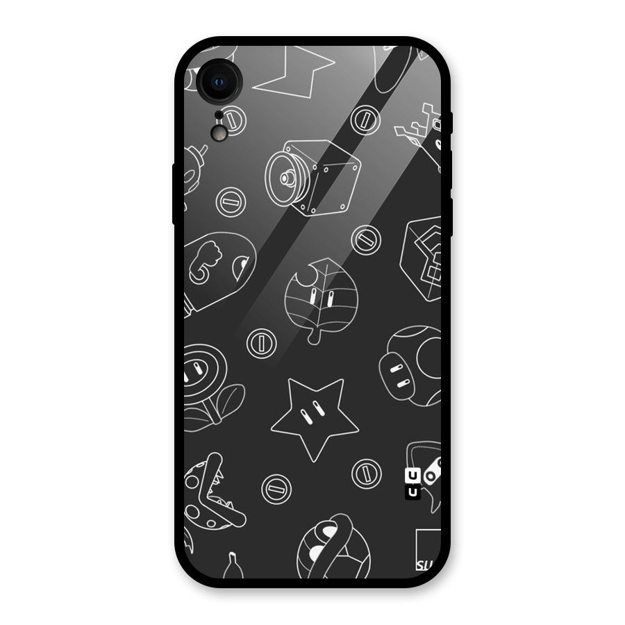 Face Mishchief Glass Back Case for iPhone XR