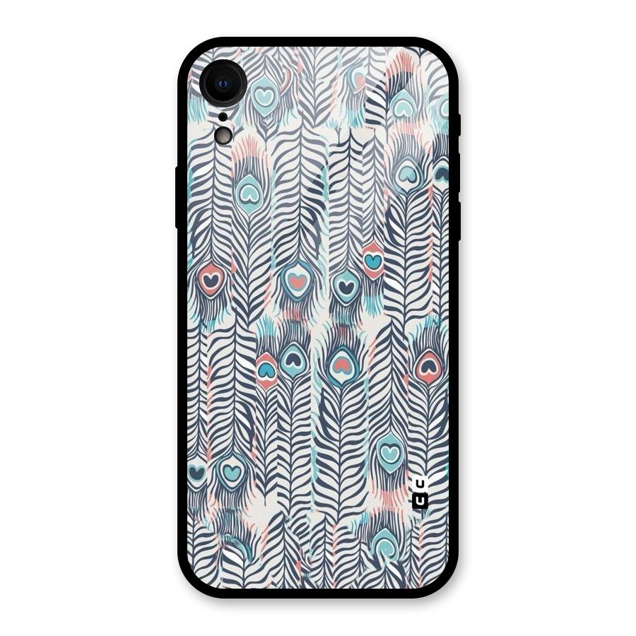 Feather Art Glass Back Case for iPhone XR
