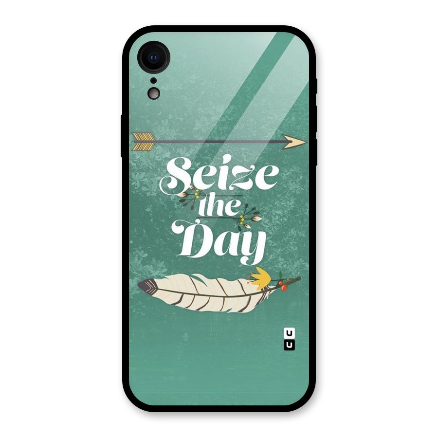 Feather Seize Glass Back Case for iPhone XR