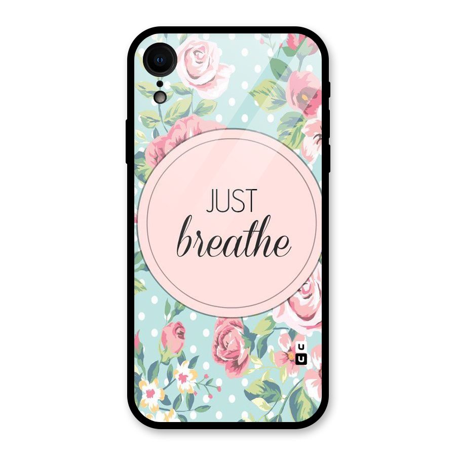 Floral Bloom Glass Back Case for iPhone XR