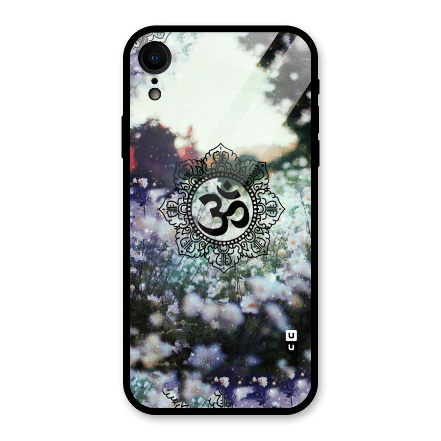 Floral Pray Glass Back Case for iPhone XR