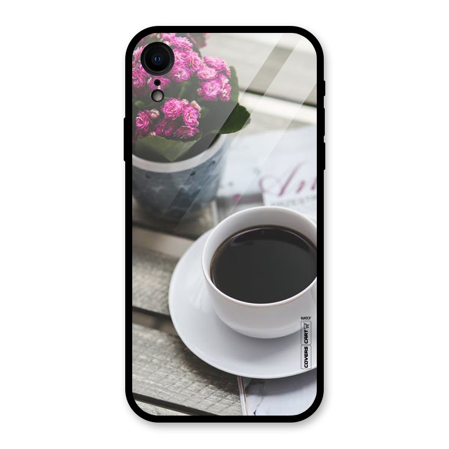 Flower And Blend Glass Back Case for iPhone XR