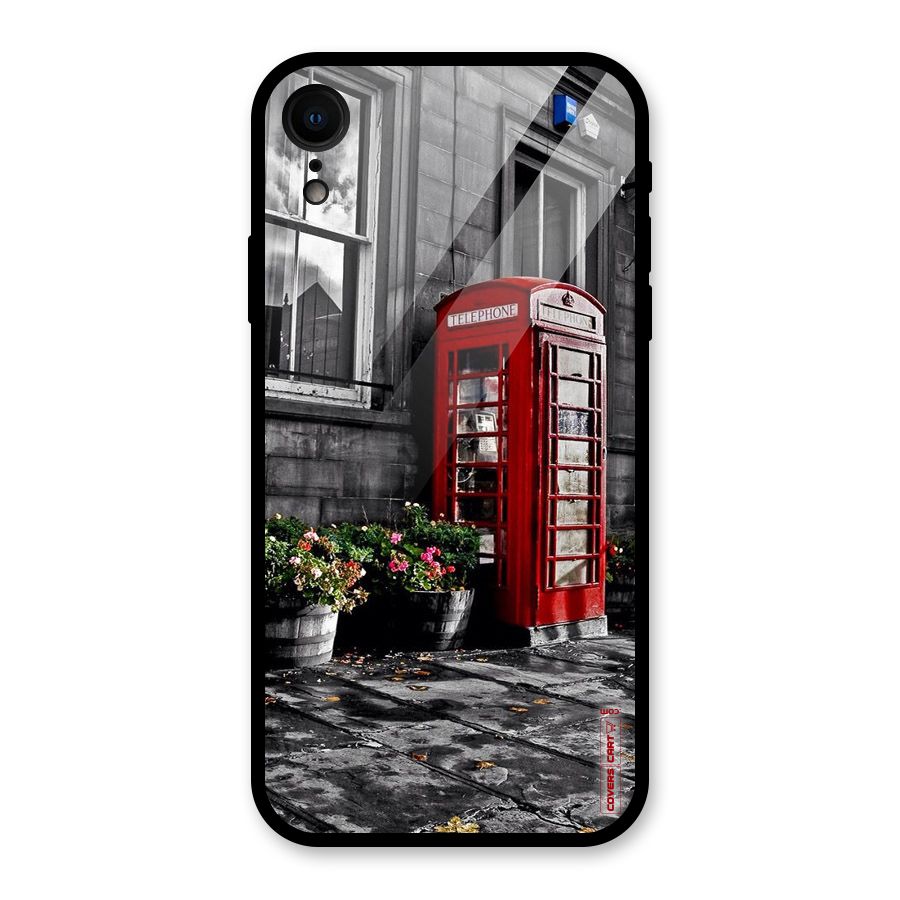 Flower And Booth Glass Back Case for iPhone XR
