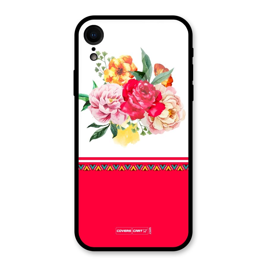 Flower Fusion Glass Back Case for iPhone XR
