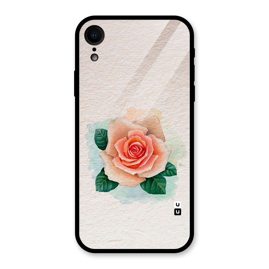 Flower Water Art Glass Back Case for iPhone XR