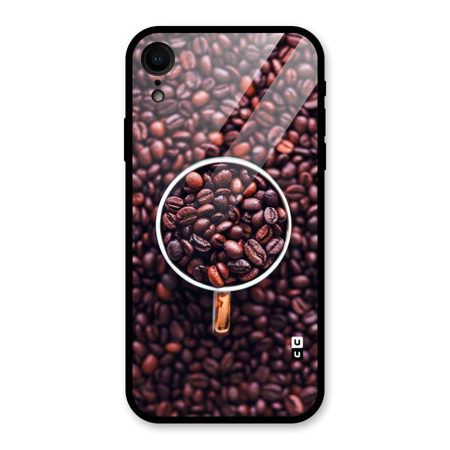 Focus Coffee Beans Glass Back Case for iPhone XR