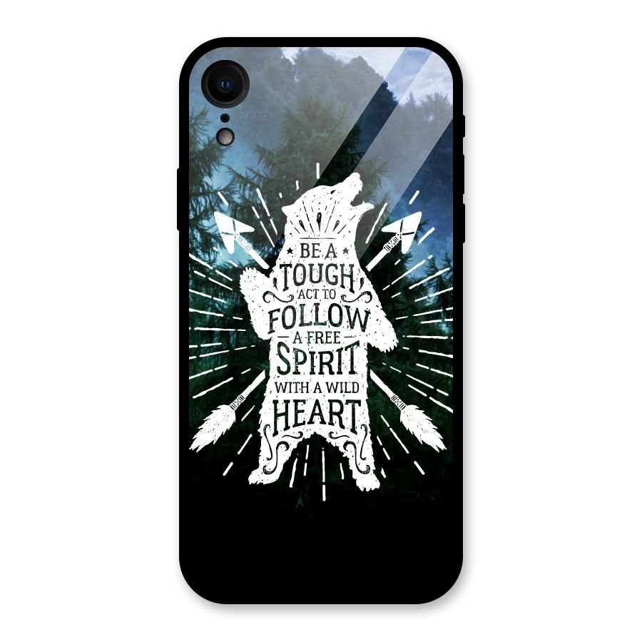 Follow Spirit Heart Glass Back Case for iPhone XR