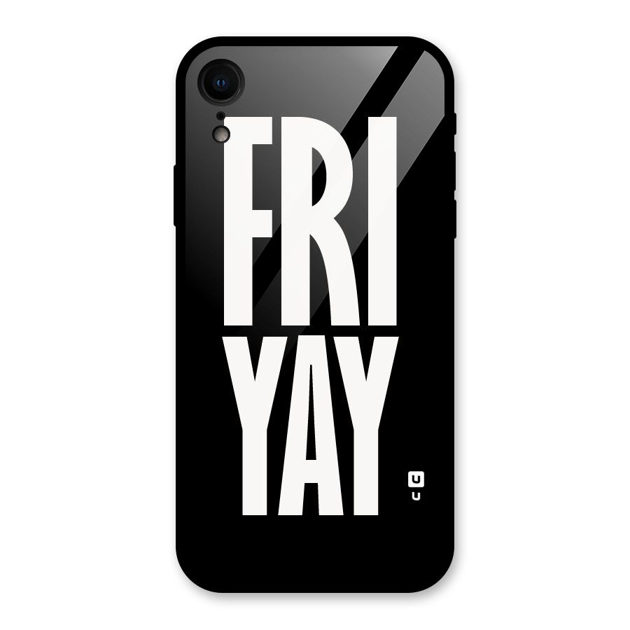 Fri Yay Glass Back Case for iPhone XR