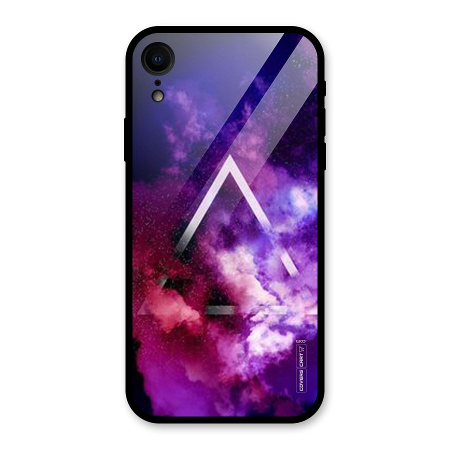 Galaxy Smoke Hues Glass Back Case for iPhone XR