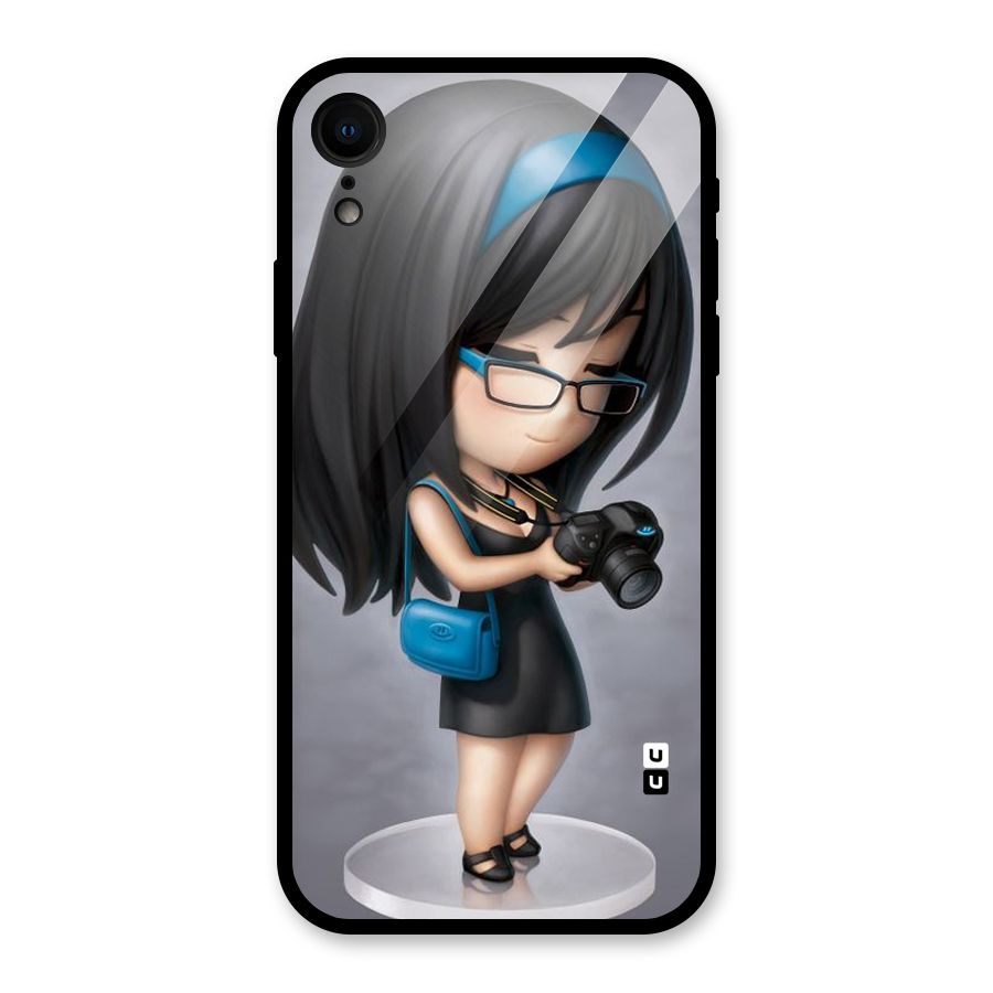 Girl With Camera Glass Back Case for iPhone XR
