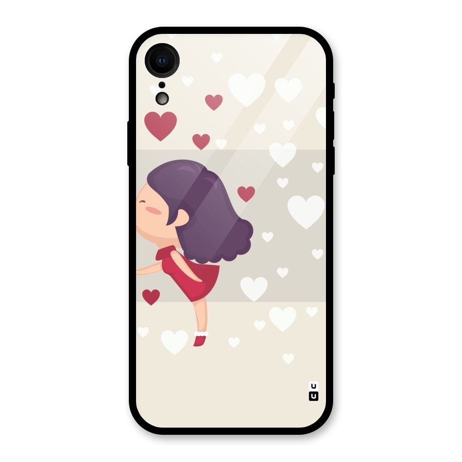 Girl in Love Glass Back Case for iPhone XR