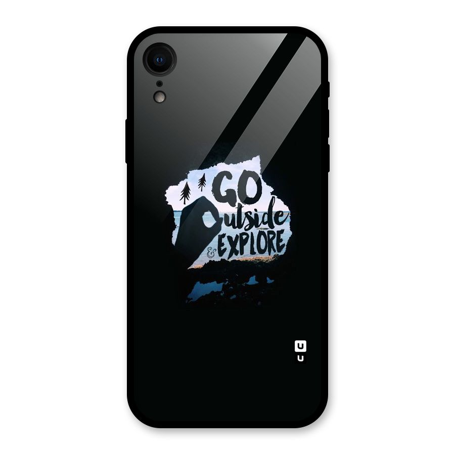 Go Outside Glass Back Case for iPhone XR