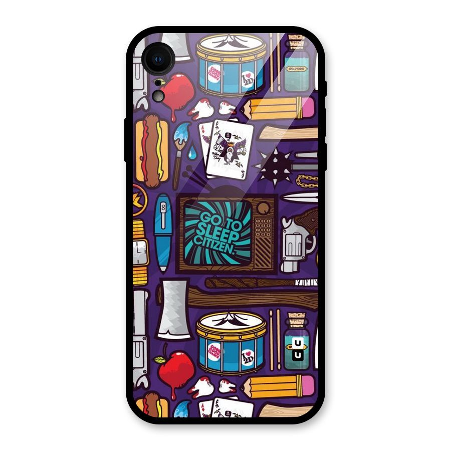 Go To Sleep Glass Back Case for iPhone XR