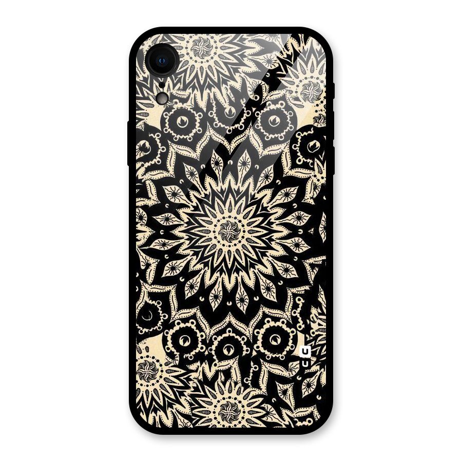 Golden Mandala Glass Back Case for iPhone XR