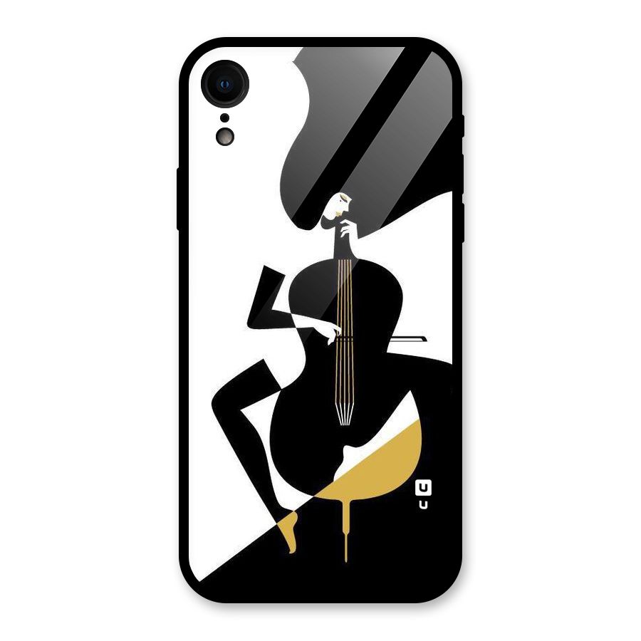Guitar Women Glass Back Case for iPhone XR