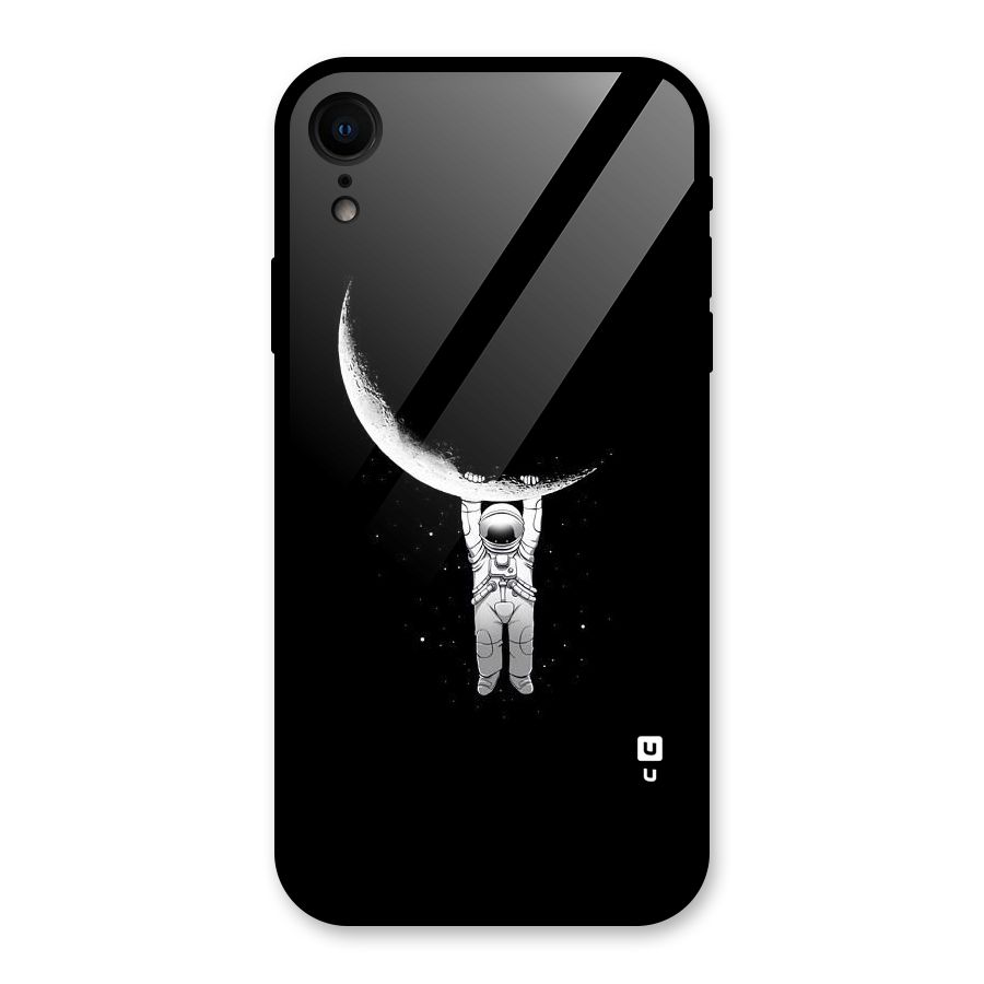 Hanging Astronaut Glass Back Case for iPhone XR