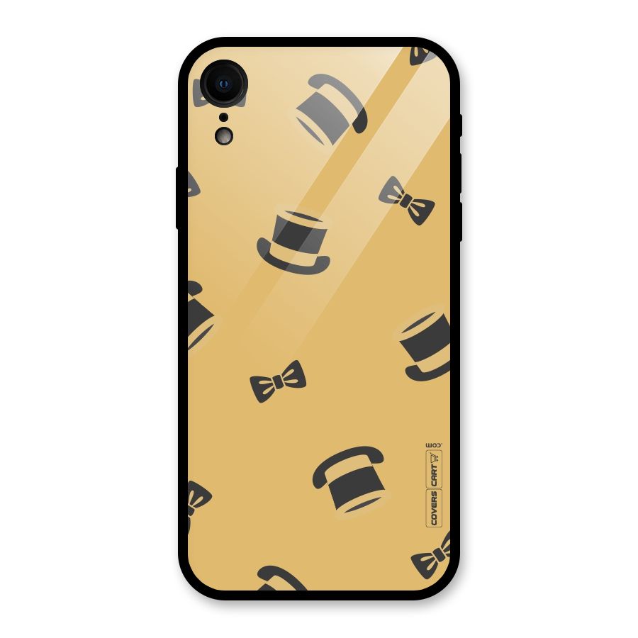 Hat and Bow Tie Glass Back Case for iPhone XR