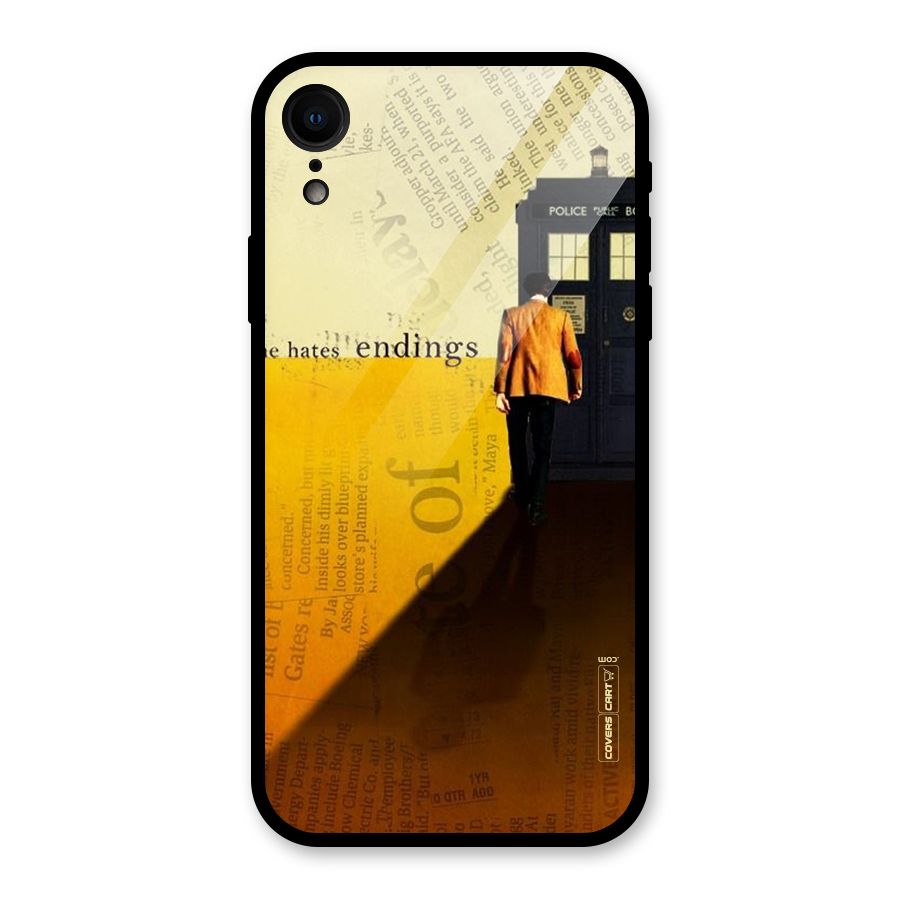 Hates Endings Glass Back Case for iPhone XR