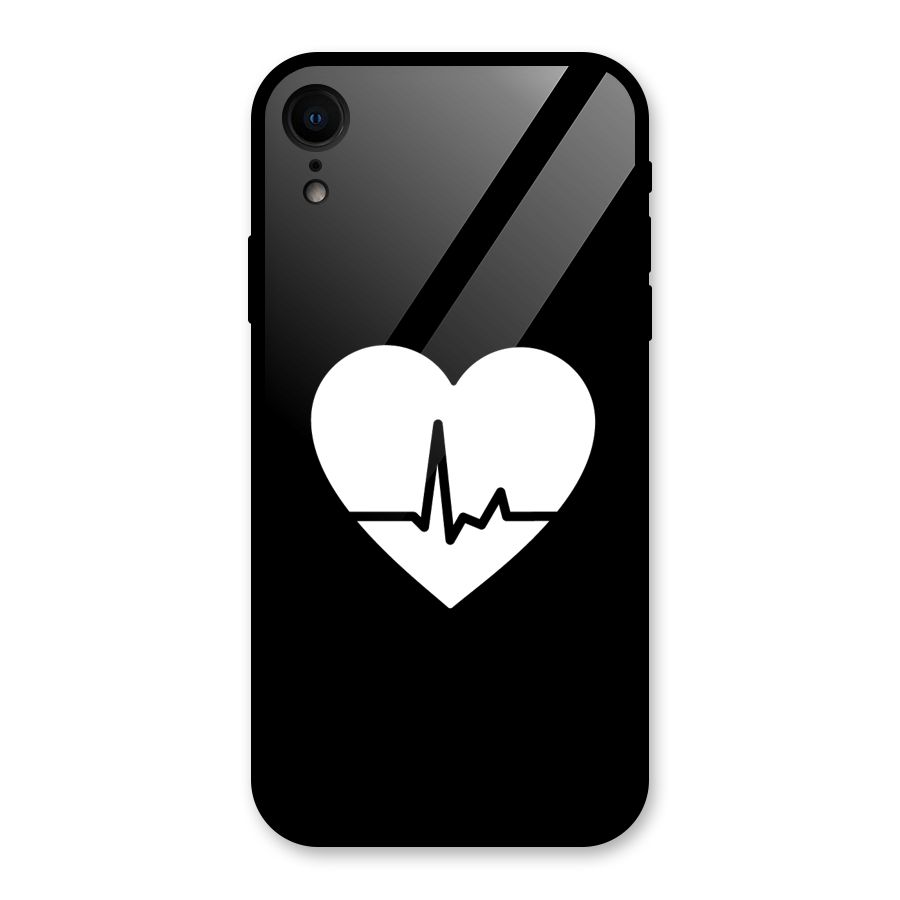 Heart Beat Glass Back Case for iPhone XR
