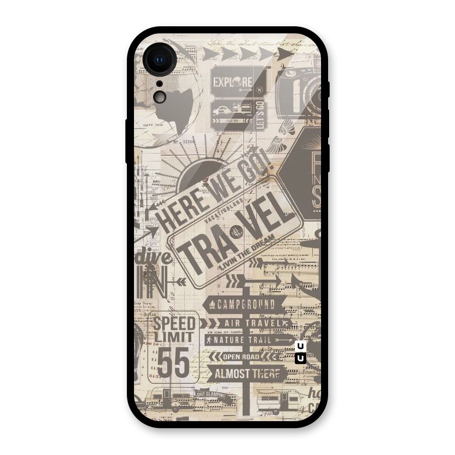 Here We Travel Glass Back Case for iPhone XR