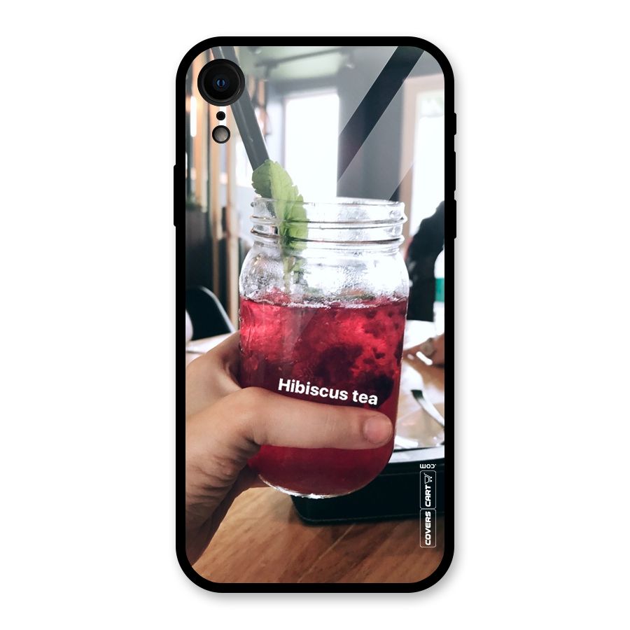Hibiscus Tea Glass Back Case for iPhone XR
