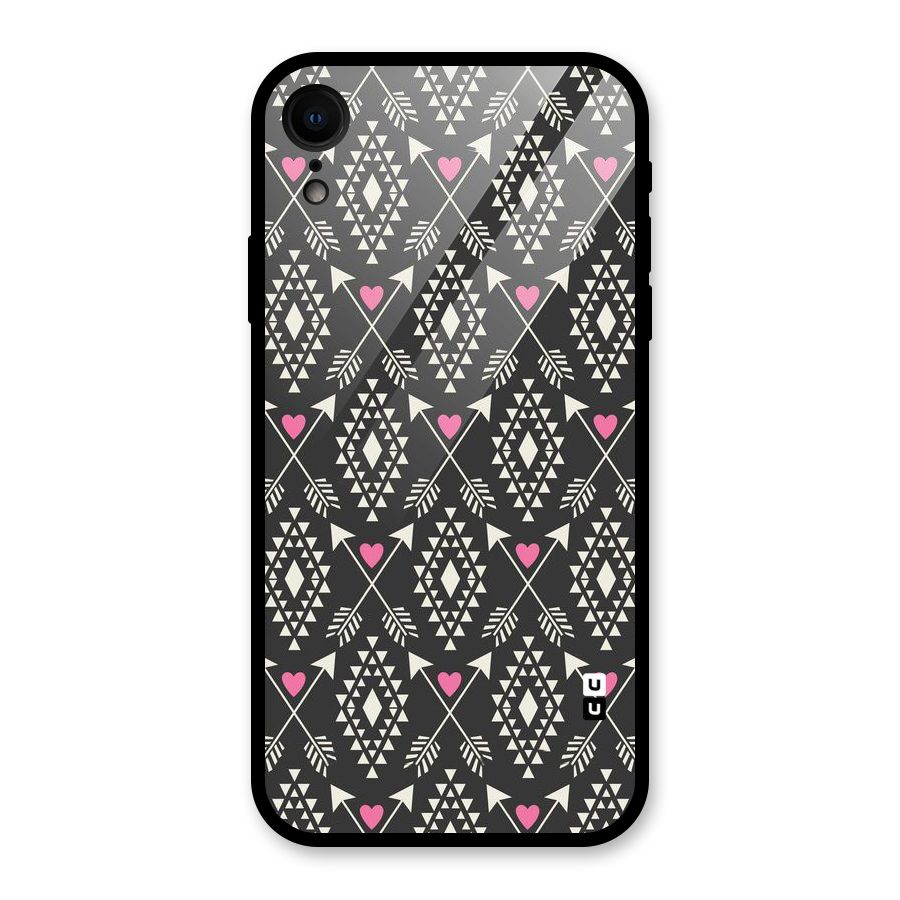 Hit Arrow Love Glass Back Case for iPhone XR