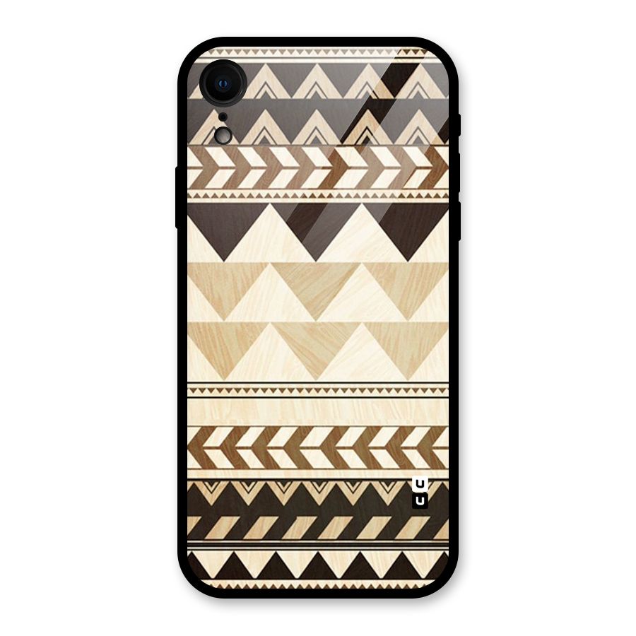 Indie Pattern Work Glass Back Case for iPhone XR