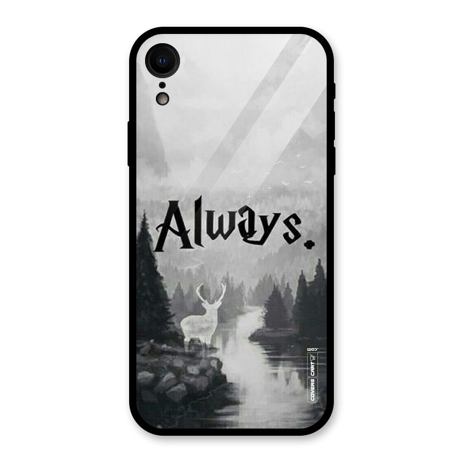 Invisible Deer Glass Back Case for iPhone XR