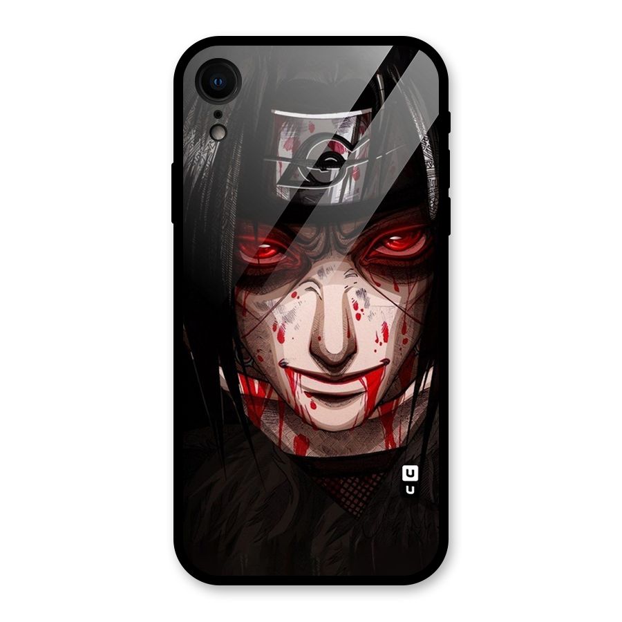 Itachi Uchiha Red Eyes Glass Back Case for iPhone XR