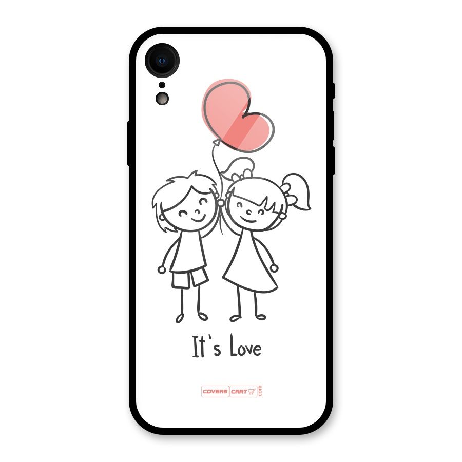 Its Love Glass Back Case for iPhone XR