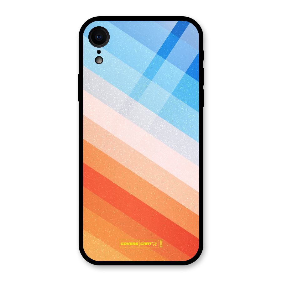 Jazzy Pattern Glass Back Case for iPhone XR
