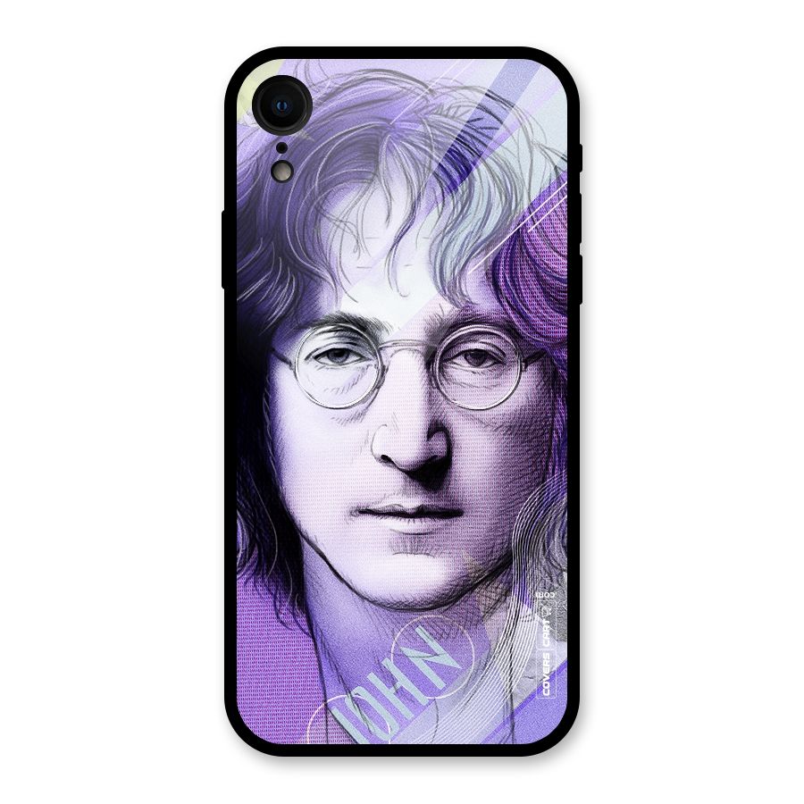 John Lennon Artwork Glass Back Case for iPhone XR