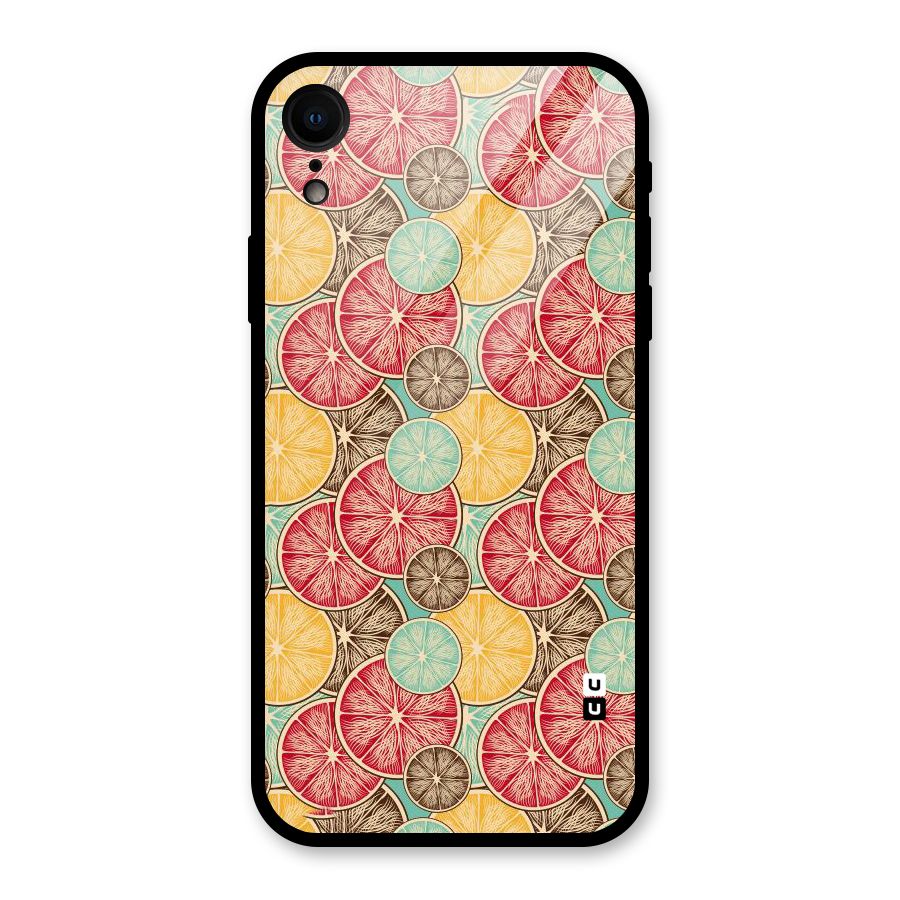 Juicy Pattern Glass Back Case for iPhone XR