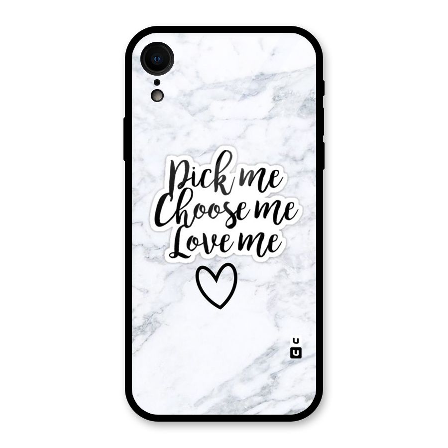 Just Me Glass Back Case for iPhone XR