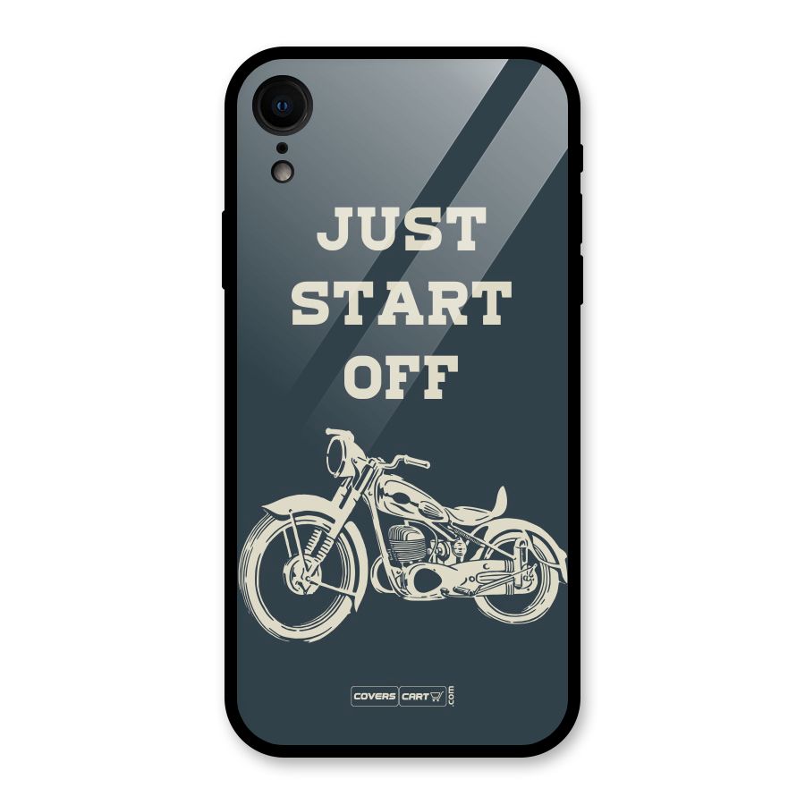 Just Start Off Glass Back Case for iPhone XR