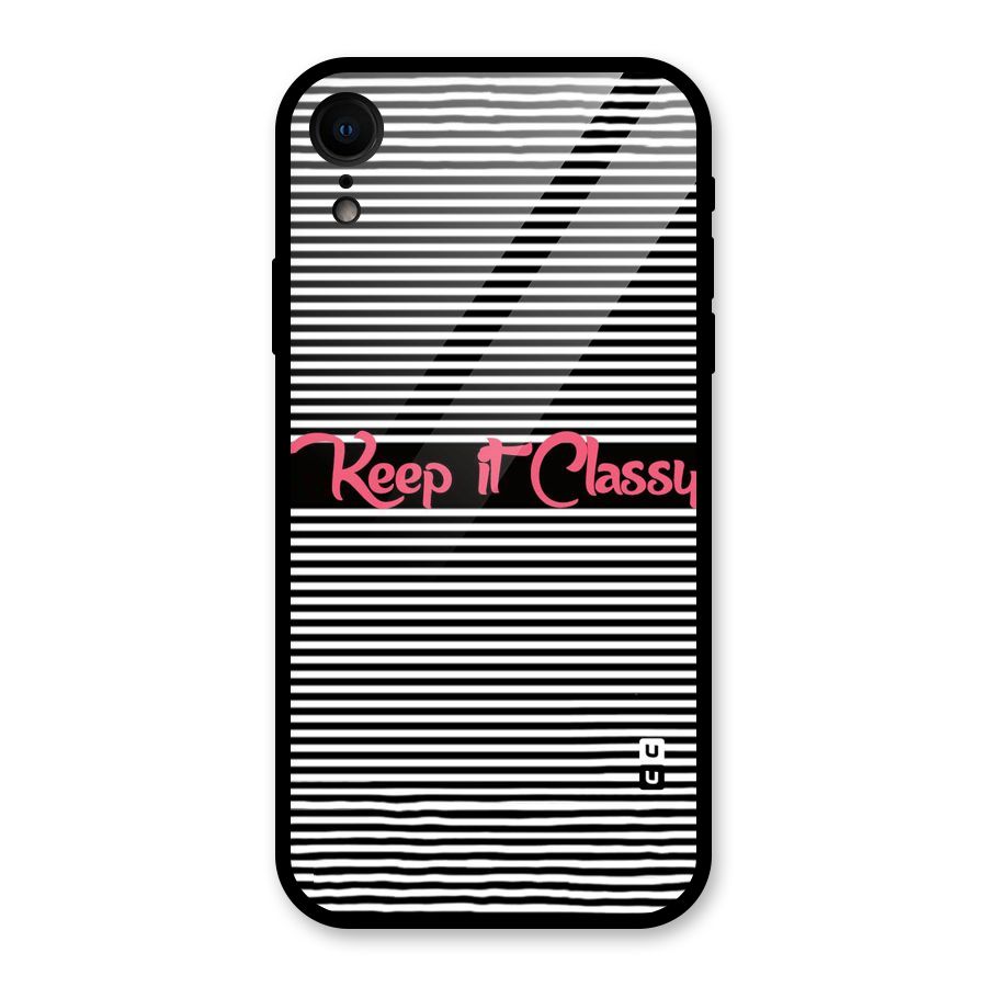 Keep It Classy Glass Back Case for iPhone XR