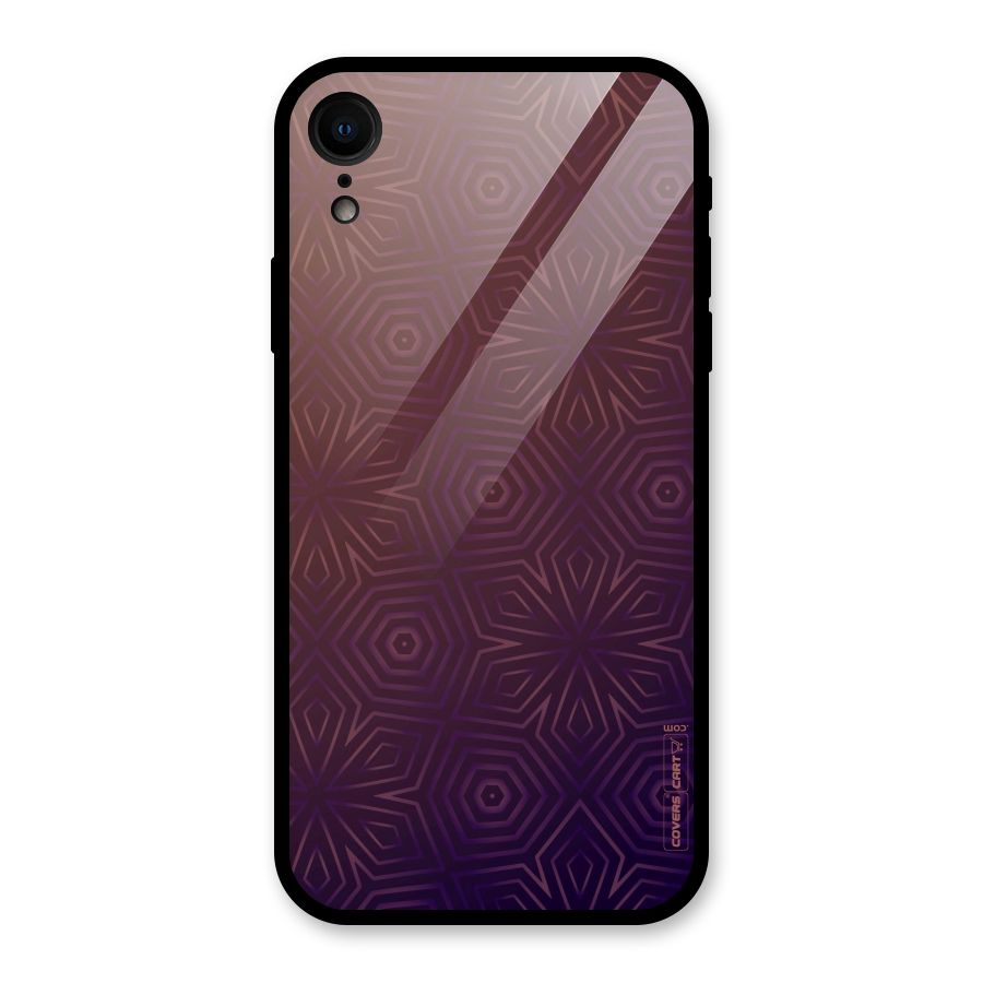 Lavish Purple Pattern Glass Back Case for iPhone XR