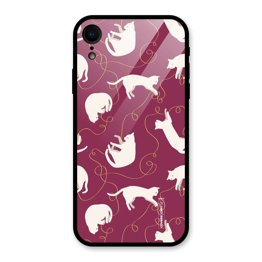 Lazy Kitty Glass Back Case for iPhone XR