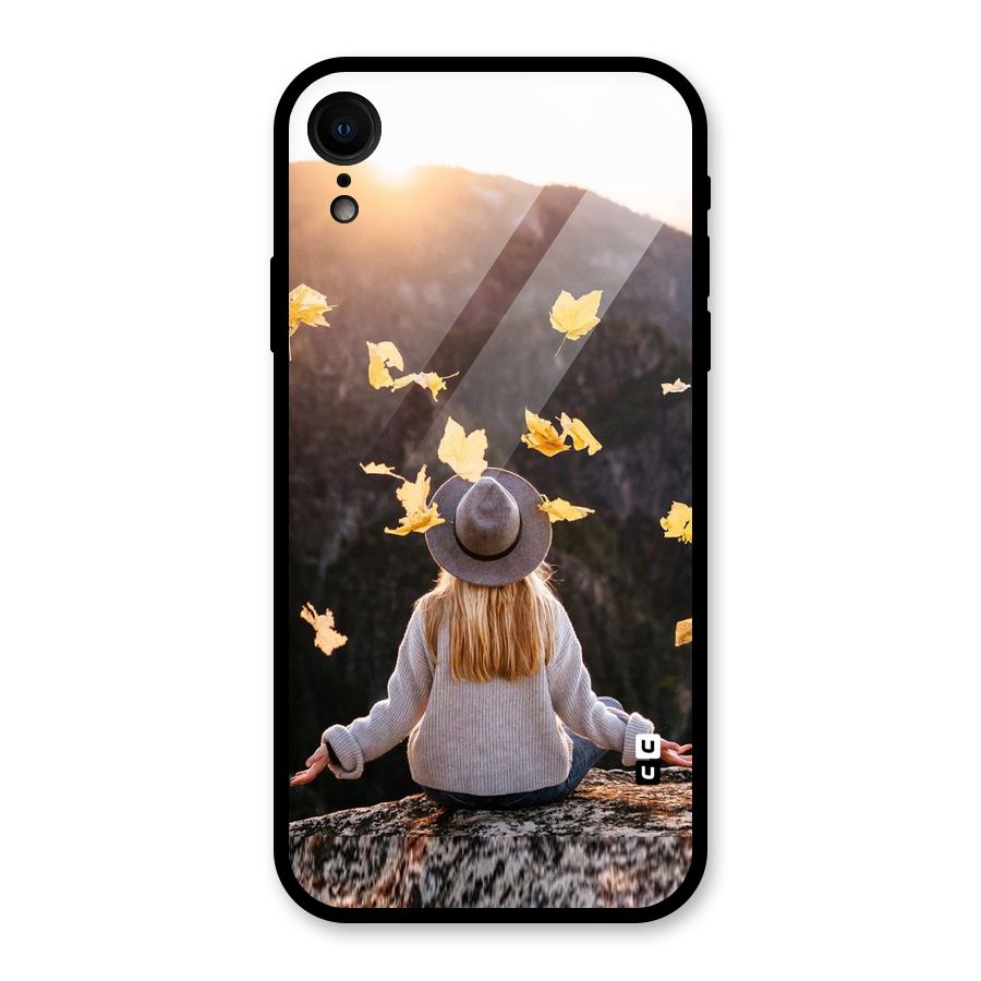 Leaf Rain Sunset Glass Back Case for iPhone XR