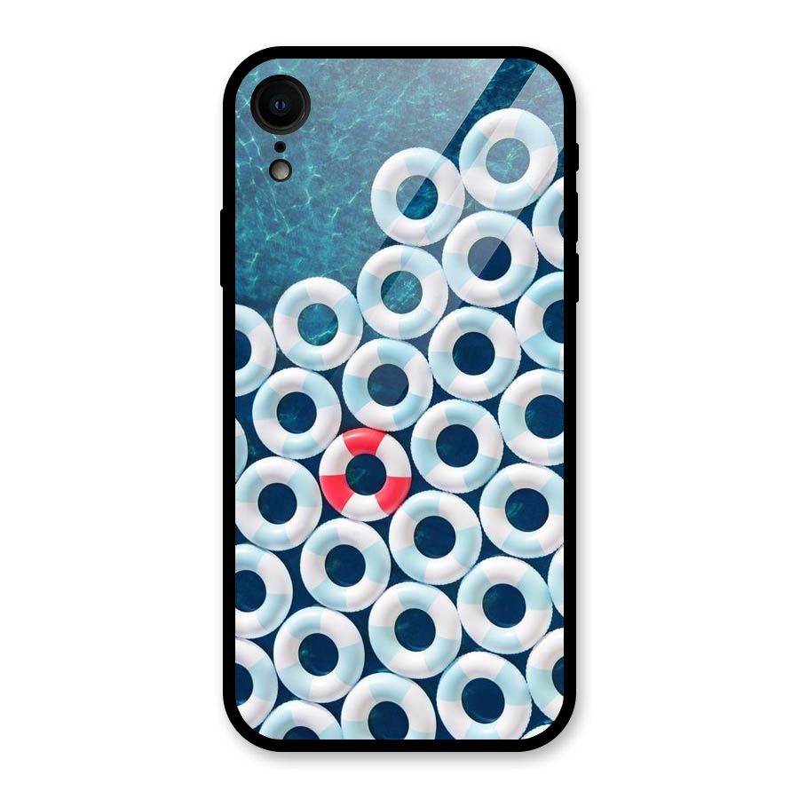 Light Blue Allure Glass Back Case for iPhone XR
