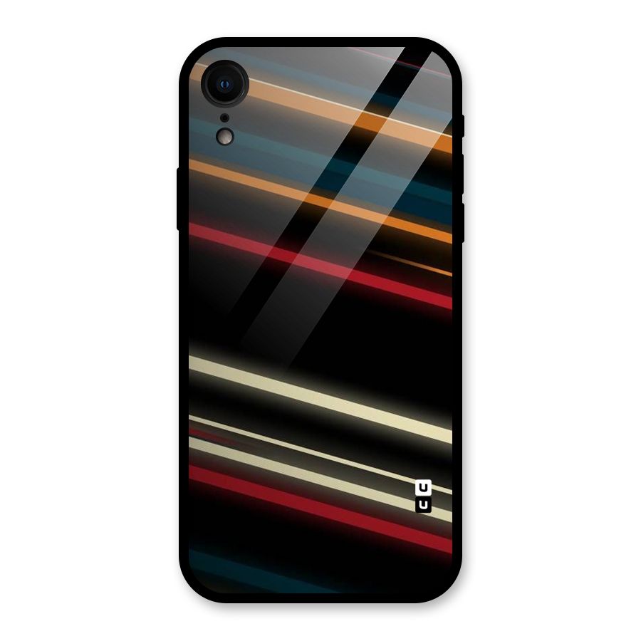 Light Diagonal Stripes Glass Back Case for iPhone XR