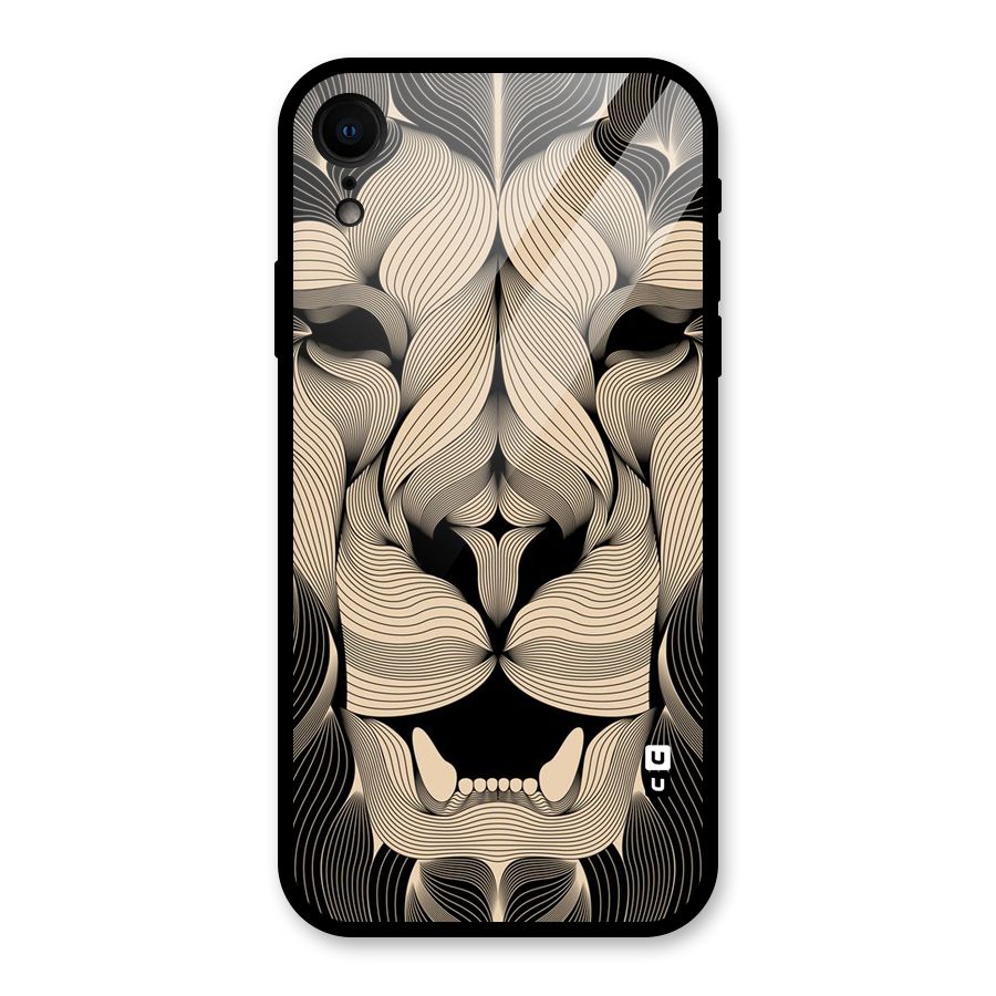 Lion Shape Design Glass Back Case for iPhone XR