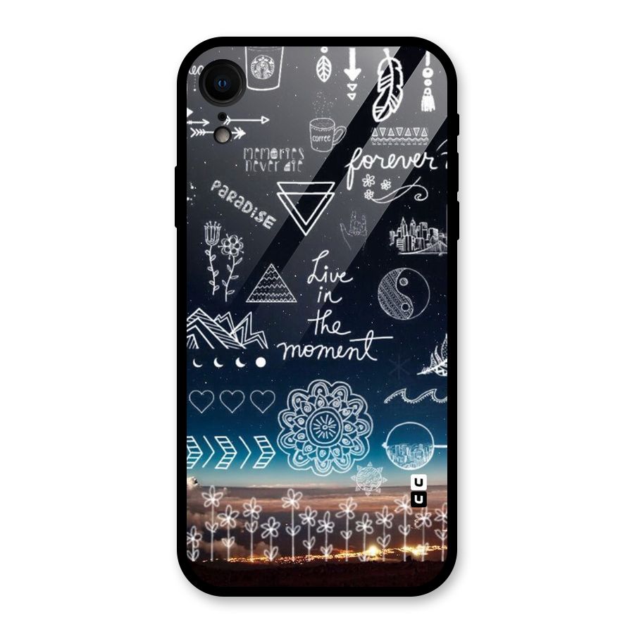 Live In The Moment Glass Back Case for iPhone XR