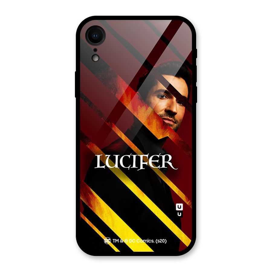 Lucifer Hell Stripes Glass Back Case for iPhone XR