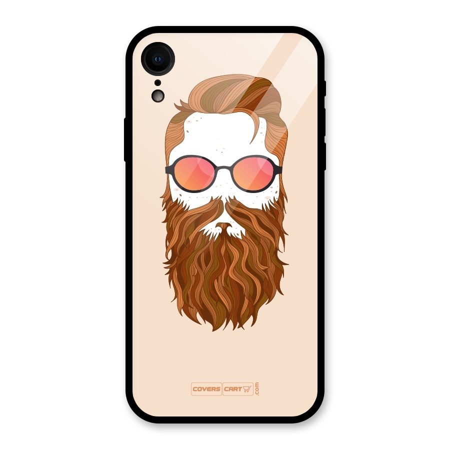 Man in Beard Glass Back Case for iPhone XR